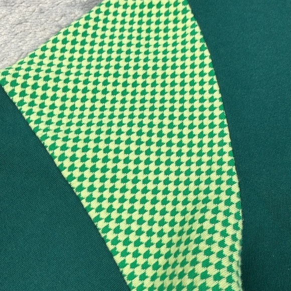 NWT Krost Chevron Combo Crewneck in Botanical Garden Green Sz S - Picture 9 of 13